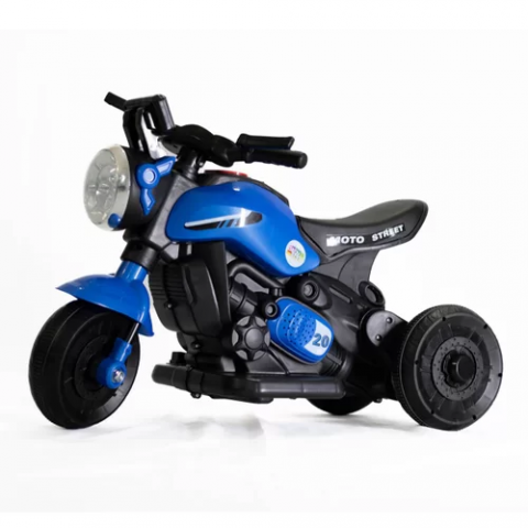 Mini Moto Elétrica Infantil Motorizada 6V Street Azul ou Branca