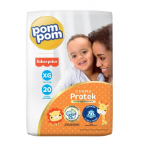 Fralda Pom Pom Derma Protek Jumbo XG 20 Unidades