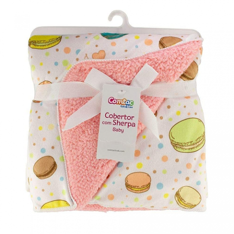 Cobertor com Sherpa Baby Macaron Comtac Kids