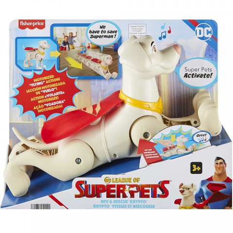 Figura DC Liga de Animais de Estimação Pup e Away Krypto Fisher-Price