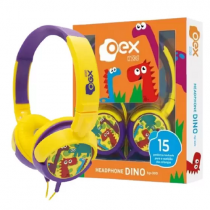 Fone De Ouvido Kids Giratório Oex Kids Dino Hp300 85db