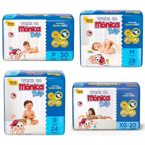 Fralda Turma da Mônica Baby Jumbo