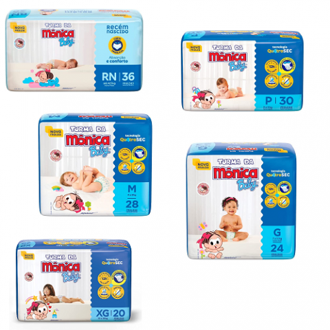 Fralda Turma da Mônica Baby Jumbo