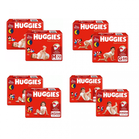 Kit Fralda Huggies Supreme Care