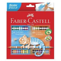 Lápis de Cor Ecolápis Bicolor 24 Lápis/48 Cores Faber Castell