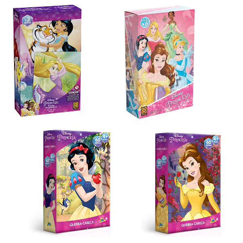 Disney's Princesses Puzzle Quebra-Cabeça Princesas Disney Coração 