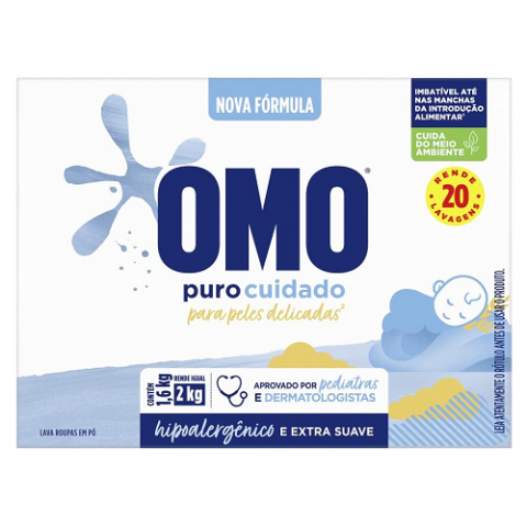 Omo Puro Cuidado Sabão em Pó 1.6kg