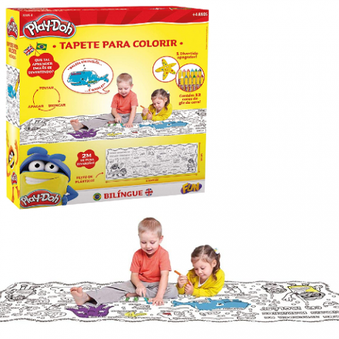 Tapete para Colorir Bilíngue Play Doh