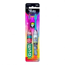 Kit 2 Escovas de Dente Infantil GUM Trolls