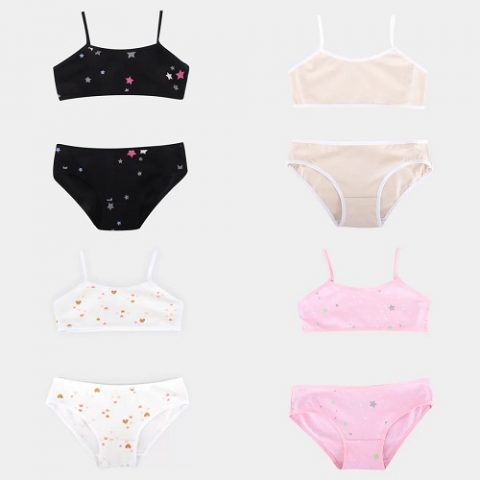 4 Unidades Top + Calcinha Infantil Brandili