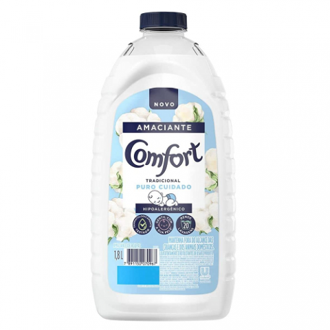 Amaciante Diluído Comfort Tradicional Puro Cuidado 1.8 Litros
