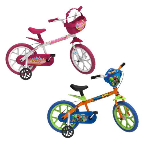 Bicicleta Aro 14 - Sweet Game (Rosa) - Bandeirante