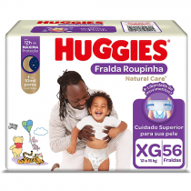 Fralda Huggies Roupinha Natural Care XG 56 unidades