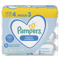 Lenços Umedecidos Pampers Higiene Completa 192 Unidades