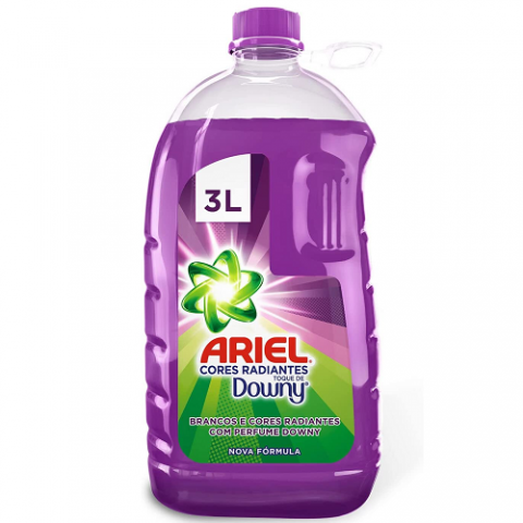 Sabão Líquido Ariel Cores Radiantes Toque de Downy 3 Litros