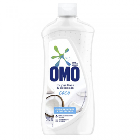 Sabão Líquido Omo Roupas Finas e Delicadas Coco 900ml