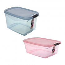 Caixa Organizadora Sanremo com Tampa e Travas 29L  Azul ou Rosa