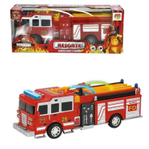 Carro Bombeiro Bate E Volta Resgate Som Luzes 30cm DM Toys