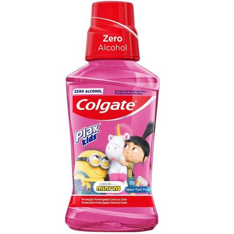 Enxaguatório Antisséptico Colgate Zero Alcohol Minions 250ml Tutti-Frutti
