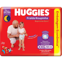 Fralda Huggies Roupinha Supreme Care XXG 58 Unidades