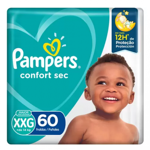 Fralda Pampers Confort Sec XXG 60 Unidades