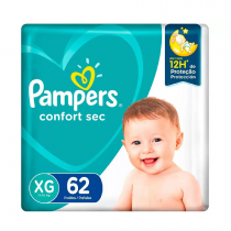Fralda Pampers Confort Sec XG 62 Unidades