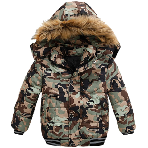 Jaqueta Inverno Menino com Capuz Gaoqi