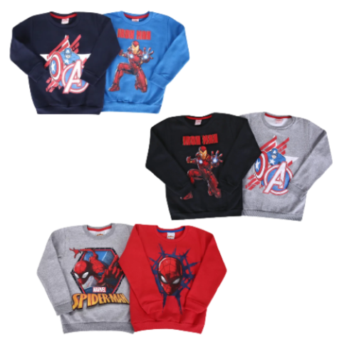Kit 2 Blusas Moletom Infantil Marvel