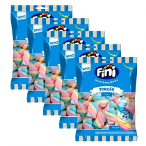 Kit 5 Marshmallows Fini Torção Coloridos 250g