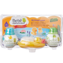 Kit Bebê Natureza Patinho Shampoo 120ml + Condicionador 100ml e Saboneteira com Sabonete em Barra