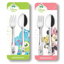 Kit Colher e Garfo Inox Simonaggio Disney Minnie ou Baby Monstros S.A