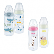 Kit Mamadeiras Anticólica Controle de Temperatura Nuk 300ml