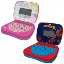 Laptop Infantil Bilíngue Musical Candide Barbie ou Spider Man