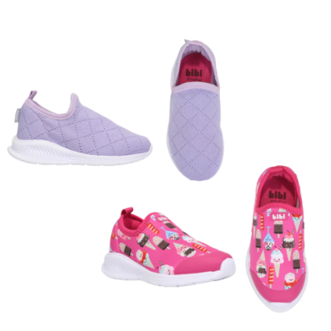 Tênis Infantil Bibi Feminino Calce Fácil Lilas ou Pink