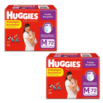 2 Pacotes Fralda Huggies Roupinha Supreme Care M 72 unidades