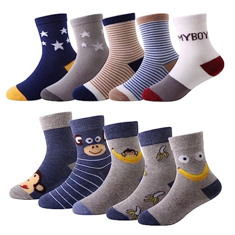 Kit 12 Pares Meias Infantil Menino Antiderrapante