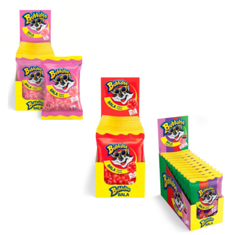 Bala Bubbaloo 15g com 12 unidades