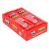 Pack 12 Unidades Fini Mini Bala De Gelatina Tubes Morango Cítrico 17g