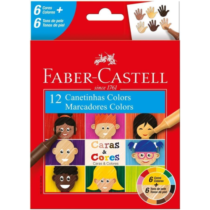 Canetinha Faber-Castell Caras e Cores 12 Cores