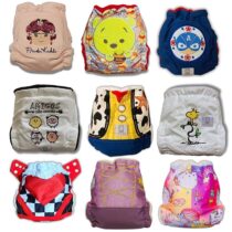 Fralda de Pano Ecológica Pocket com Fundo Estampado Tamanho Único 4kg/18kg Aurorinha