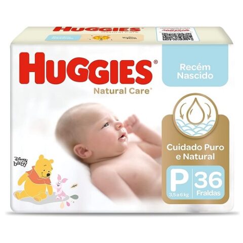 Fralda Huggies Natural Care P 36 unidades