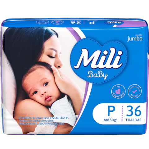 Fralda Mili Baby Ultra Seca P 36 Unidades