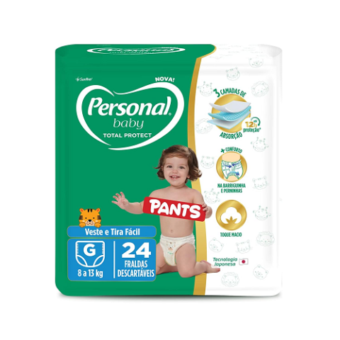Fralda Personal Baby Total Protect Pants G 24