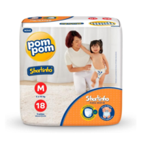 Fralda Pom Pom Shortinho M 18 Unidades