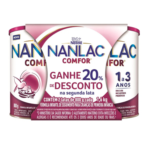 Kit 2 Latas Nanlac Comfor 800g