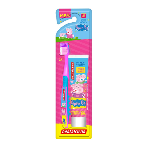 Kit Peppa Pig Escova de Dente + Gel Dental 50g Dentalclean