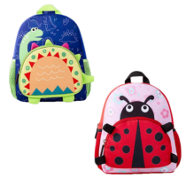 Mini Mochila Infantil 3D Animal Cartoon Dragão ou Joaninha