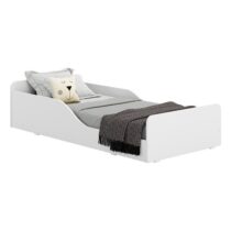 Mini Cama Infantil Montessoriana com Proteção Square Branco 1,50 x 0,70cm