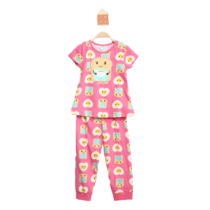 Pijama Menina Café da Manhã Rosa Kyly