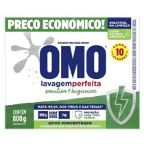 Sabão em Pó Omo Lavagem Perfeita Sanitizante 800g